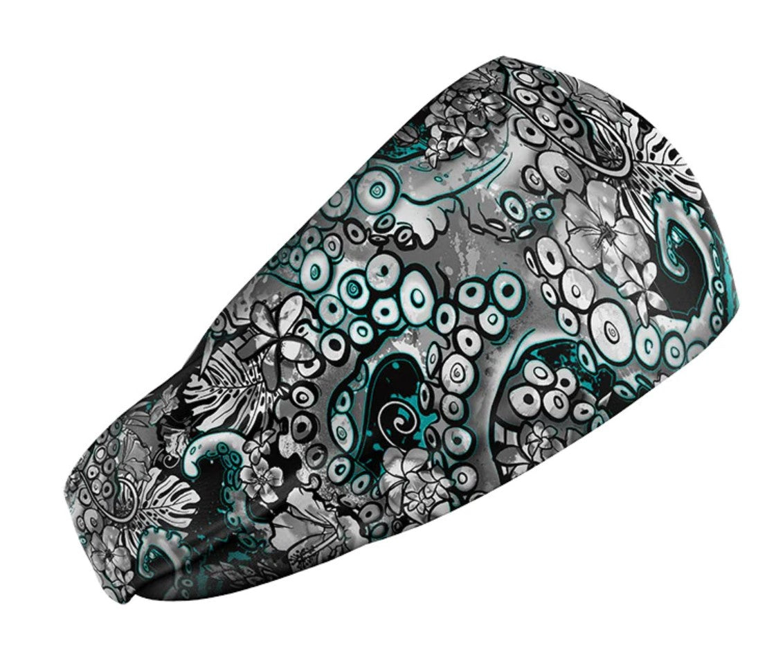 Eco-Friendly Electric Blue Octofloral Scuba Head Band