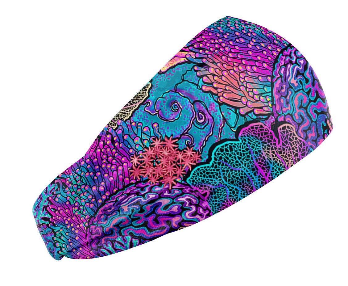 Eco-friendly Coral Kaleidoscope Scuba Head Band