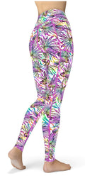 Eco-Friendly White Lionfish Roar Contour Leggings