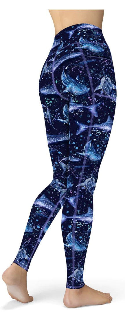 Eco-Friendly Whale Shark Wonderland Contour Leggings