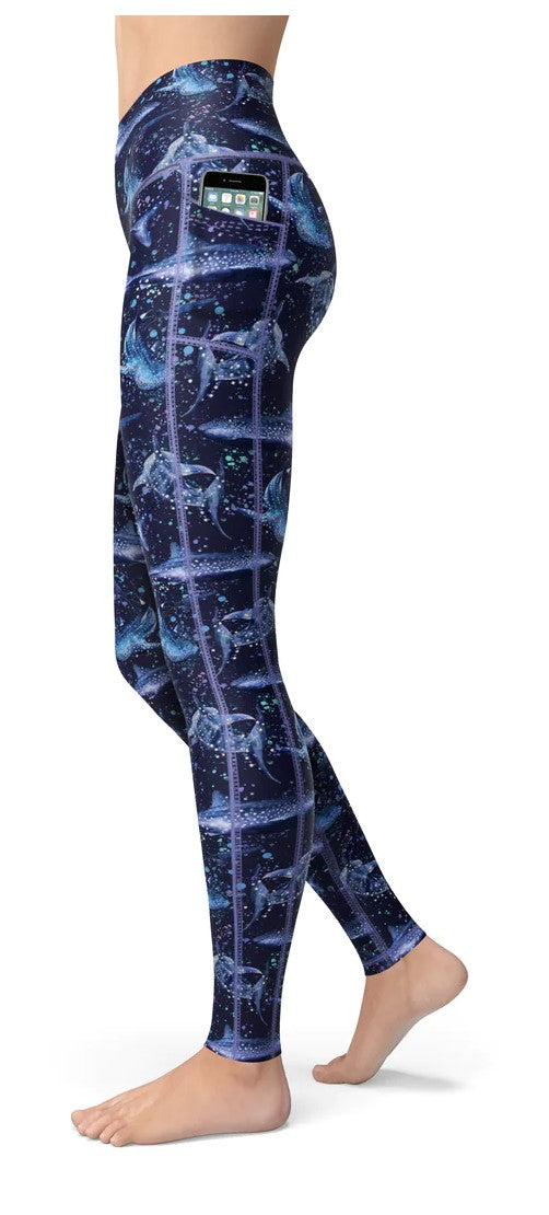 Eco-Friendly Whale Shark Wonderland Contour Leggings