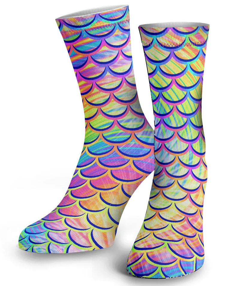 Eco-friendly Psychedelic Mermaid Dive Socks