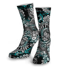 Eco-friendly Electric Blue Octofloral Dive Socks