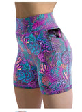 Eco-Friendly Coral Kaleidoscope Shorts