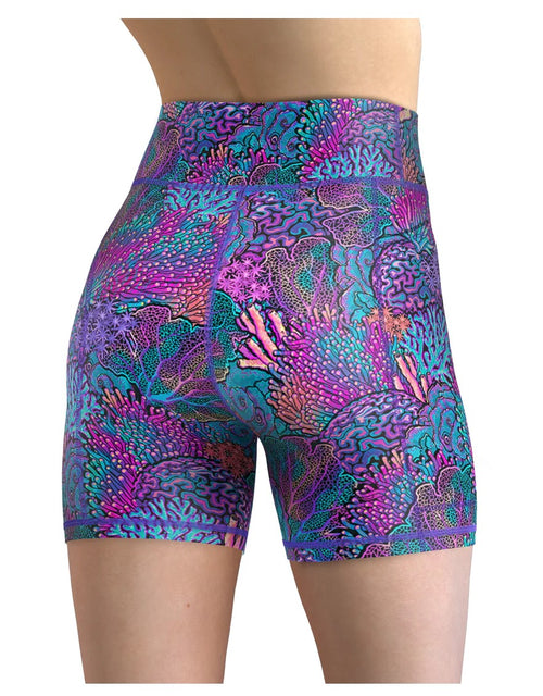 Eco-Friendly Coral Kaleidoscope Shorts