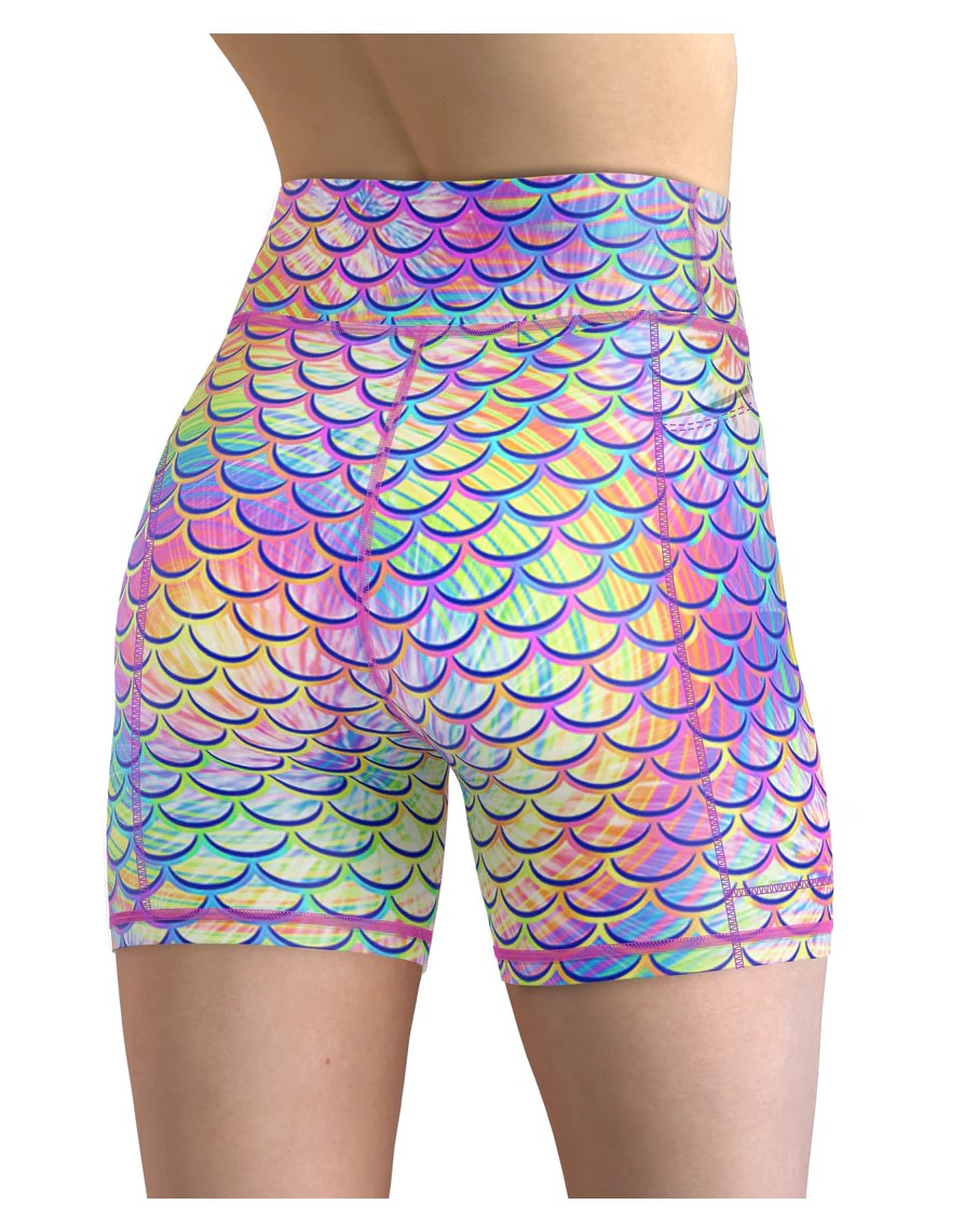 Eco-Friendly Psychedelic Mermaid Shorts