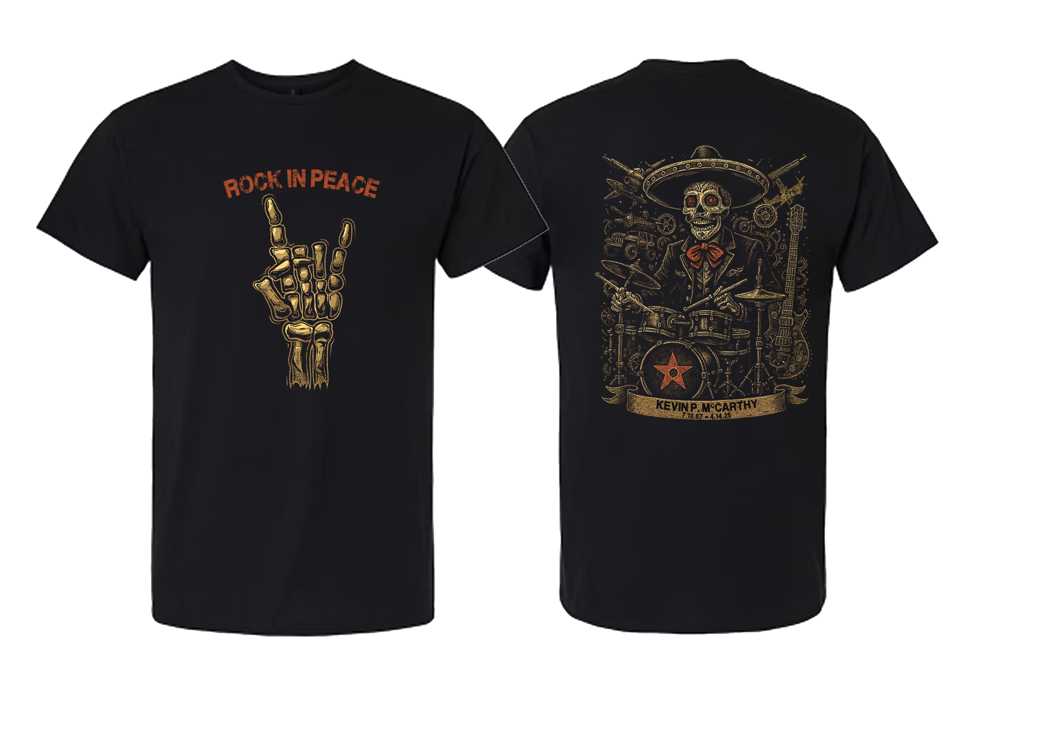 Rock in Peace -  Kevin McCarthy Memorial Tee